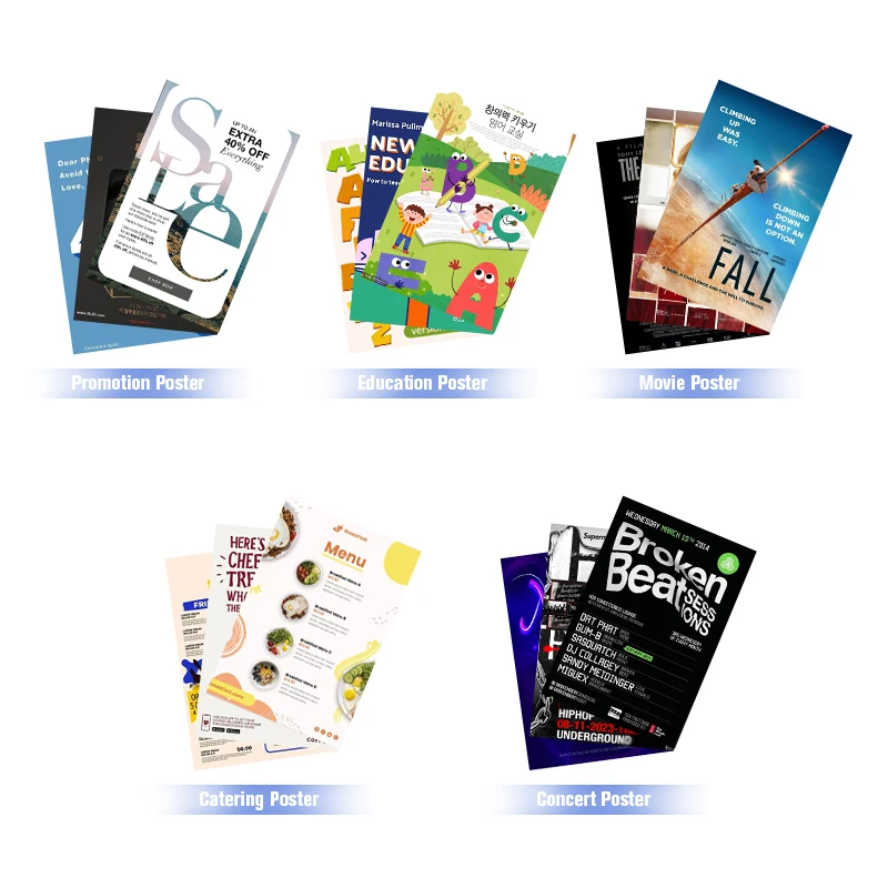 Cheap movie advertising poster full color promotion large format posters printing