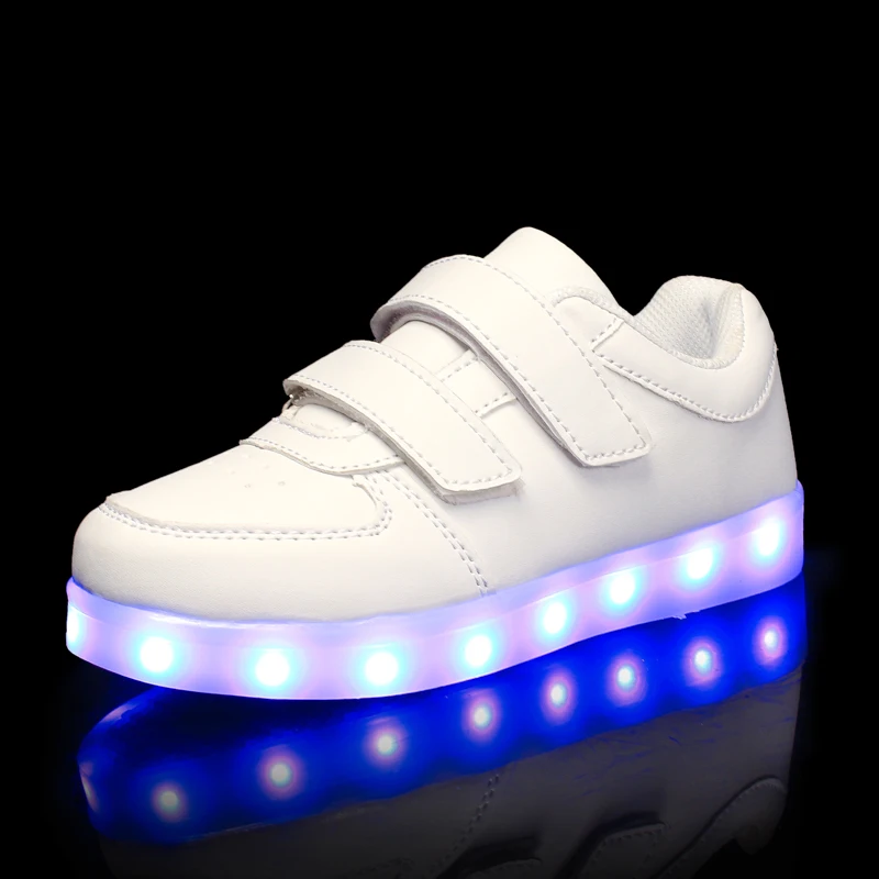 
Size 25-37 LED Shoes for Kids Girls Boys USB Charge Glowing Lighted Shoes Kids Shoes with Lights Luminous Sneakers for Children 