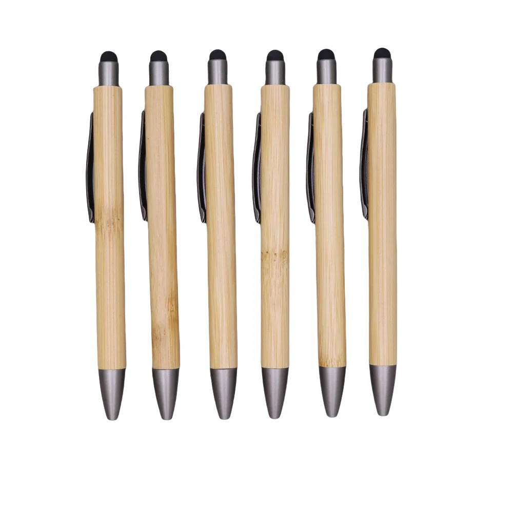 Promotional Cheap Bamboo Pens Eco Friendly Natural Wood Stylus Bamboo Pens With Customer Logo