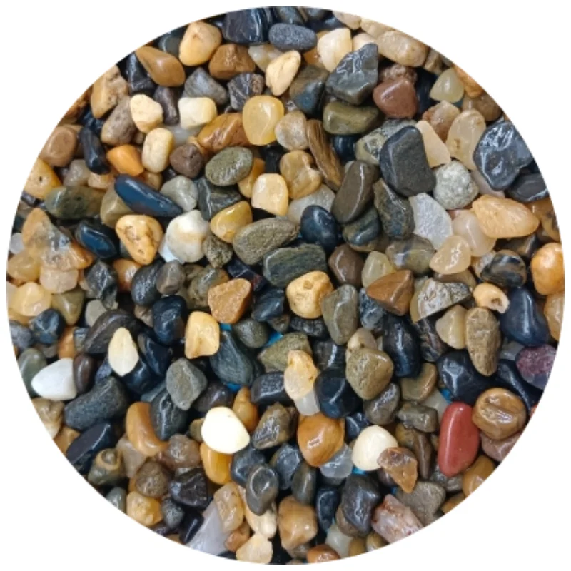 High quality unpolished colored cobblestone for landscape decoration
