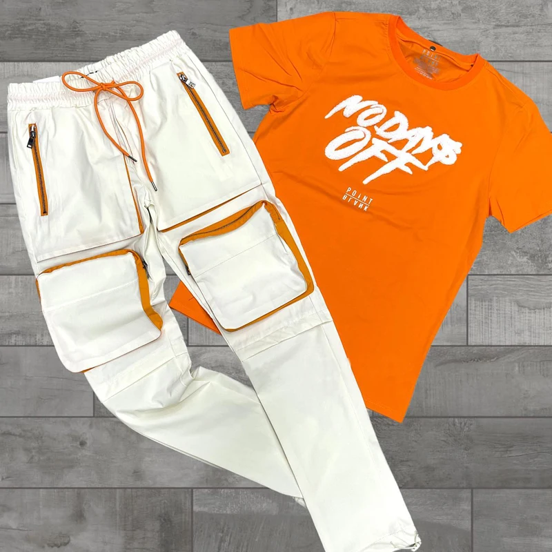 Fashion Streetwear Track Suit Men Pullover T-Shirt and Pants Jogging Sweatsuit Tracksuit For Men