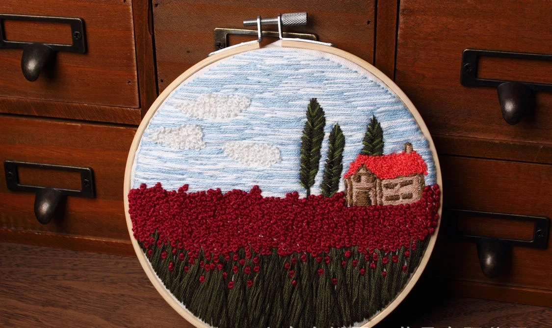 3D Embroidery Set DIY Cross Stitch Kits Landscape Series Embroidery Kits