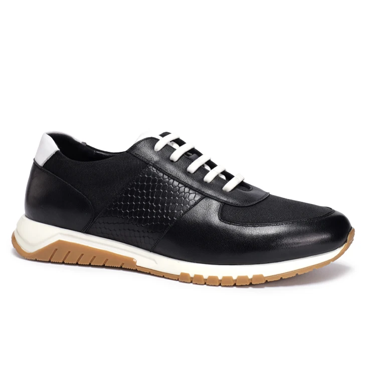 Simonspark Factory price breathable comfortable color customization lace up genuine leather sneakers  for men