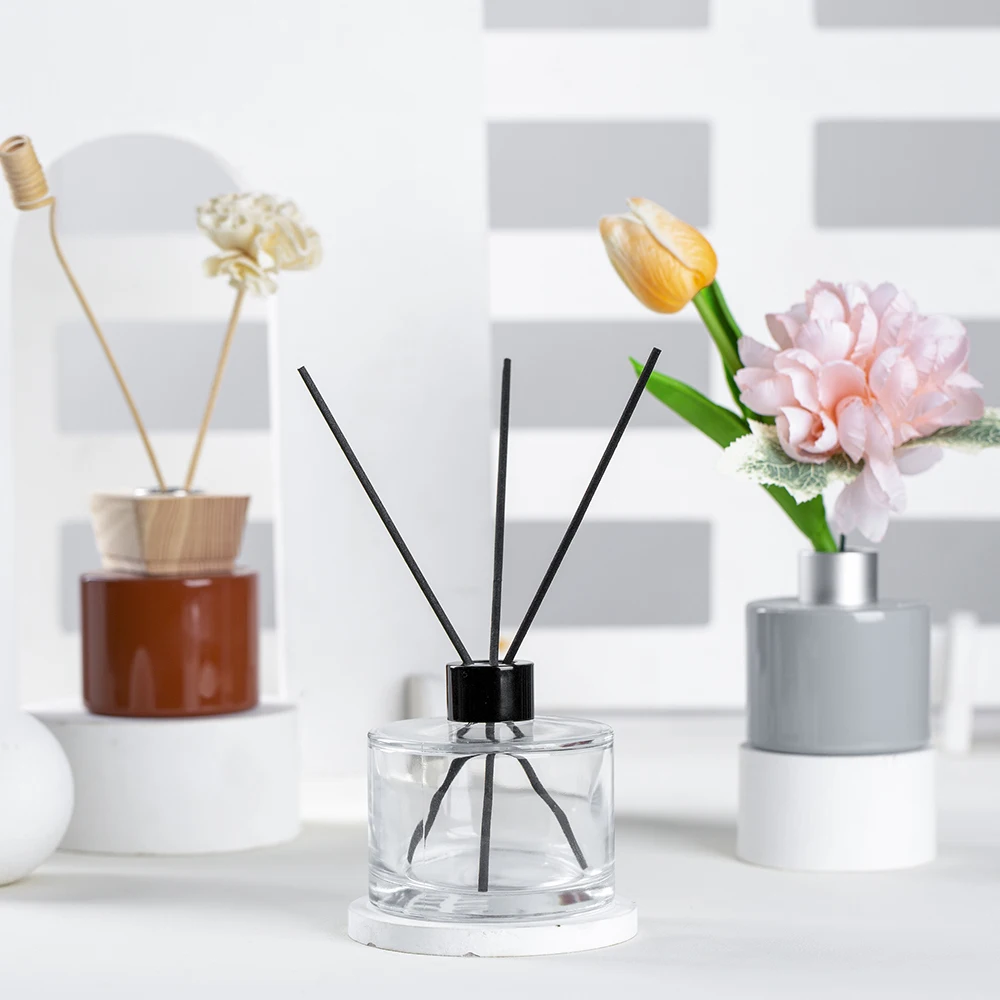 Unique home color wholesale aroma diffuser bottle luxury reed diffuser bottle with cap