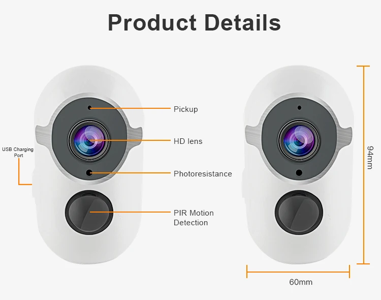 Home Security wireless camera tuya  cctv camera 1080P smart wireless wifi waterproof small network camera