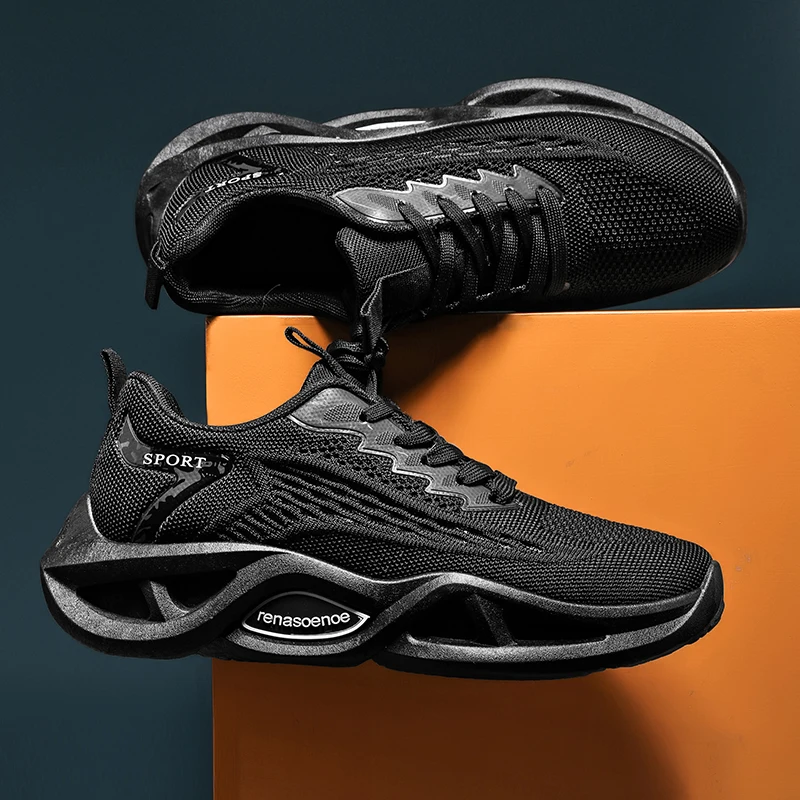 2021 mens comfortable black class running shoes