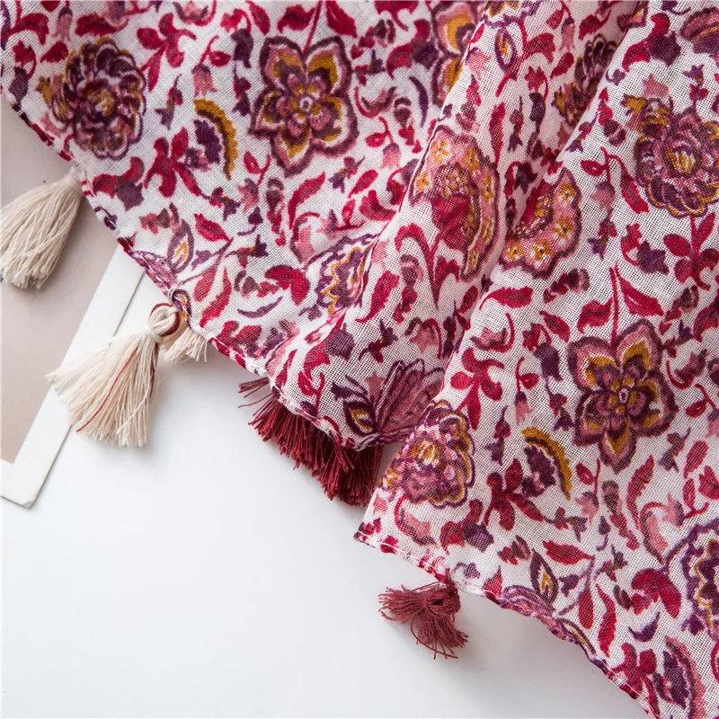 cotton linen scarves shawls women hijab muslim scarf