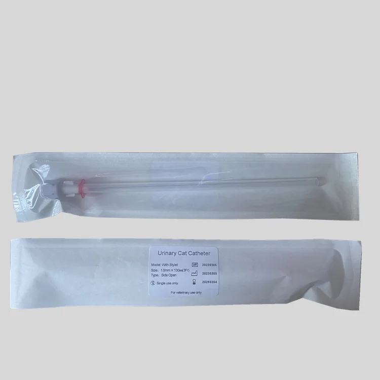 1.0mm and 1.3mm urinary catheter Pet hospital Disposables Cat Catheter with Stylet