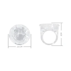 New Pro Clear Clamshell Tattoo Ink Ring Cups  With Cover Semi-Permanent Makeup Accessories Tattoo