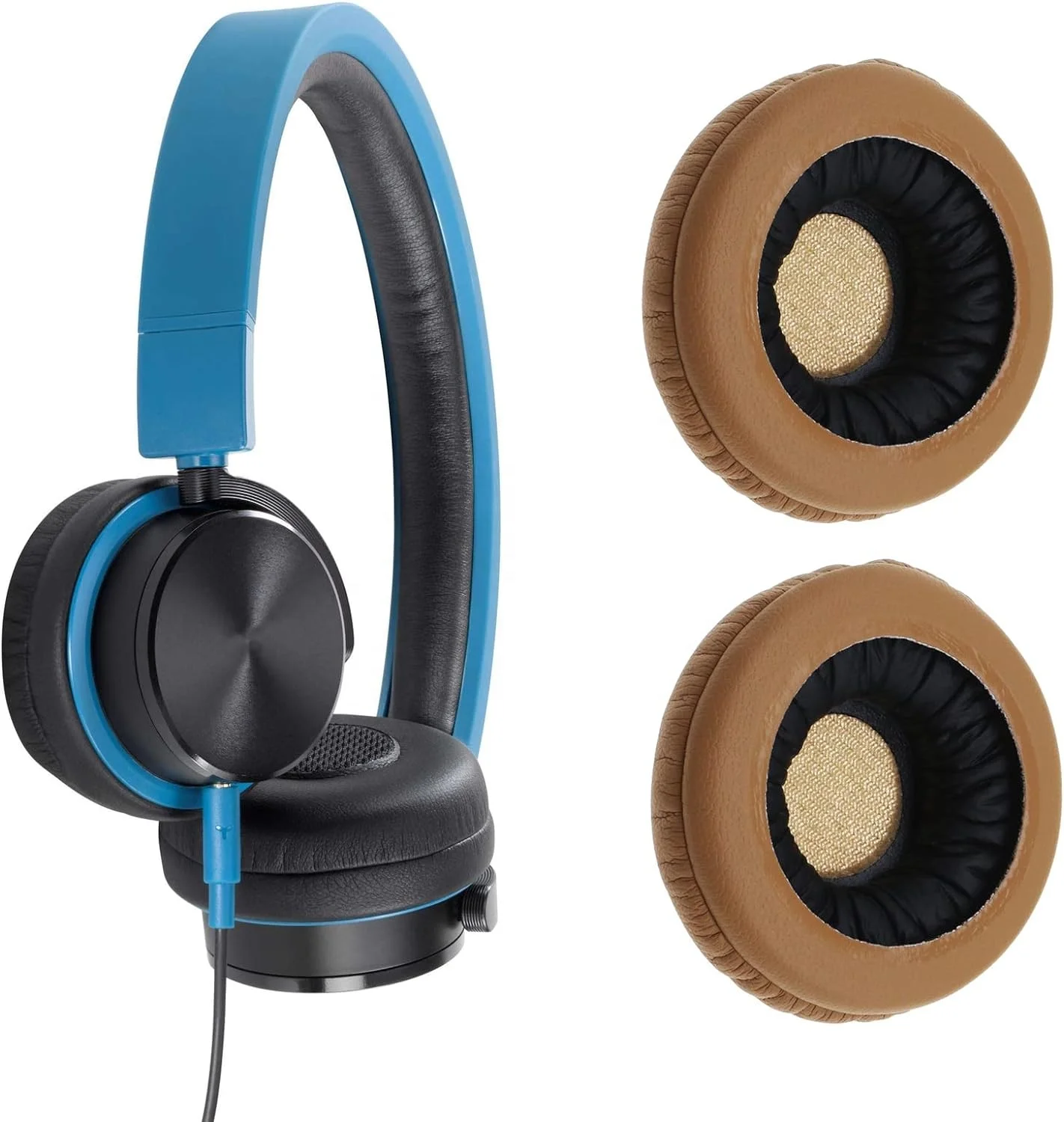 Pair of Ear Pads Earmuffs Protein Leather Foam Replacement Ear Cushions Compatible with AKG Y40 Y45 Y40BT Y45BT Headphones