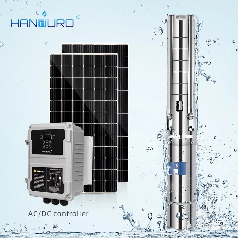  AC/DC 380v 2200w 255 м 5m 3/ч 4 дюйма 3hp глубокий колодец солнечной энергии водяной