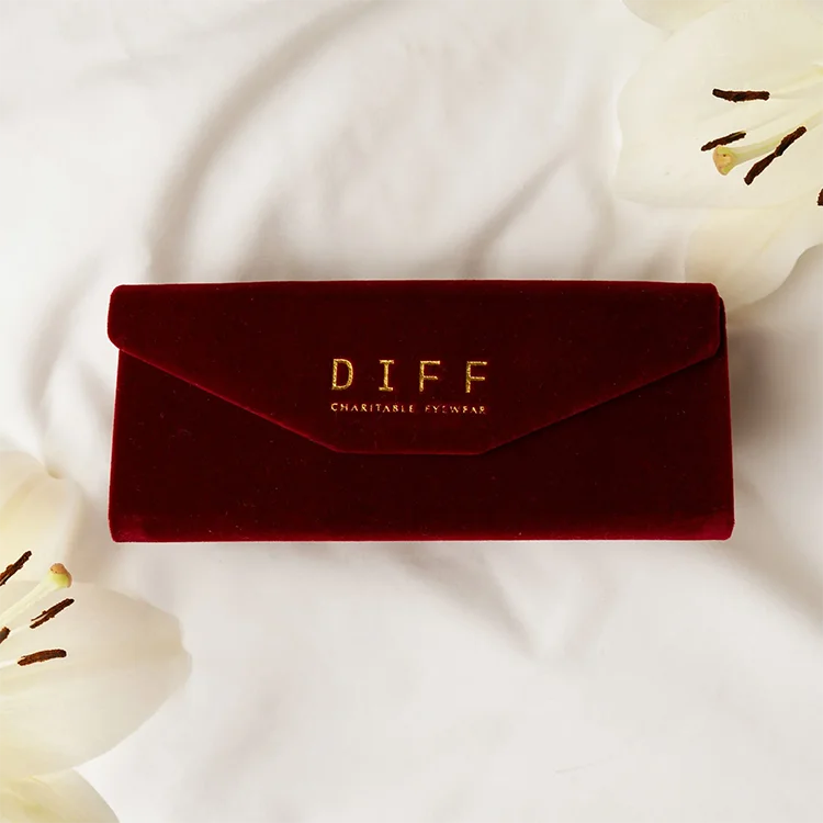 Custom 4 Pair Travel Case Velvet Sunglasses Organizer Holder Case With Magnets Eyeglasses Container