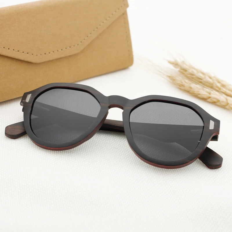 Custom logo design competitive price uv400 protection floating wood bamboo sunglasses polarized 2023