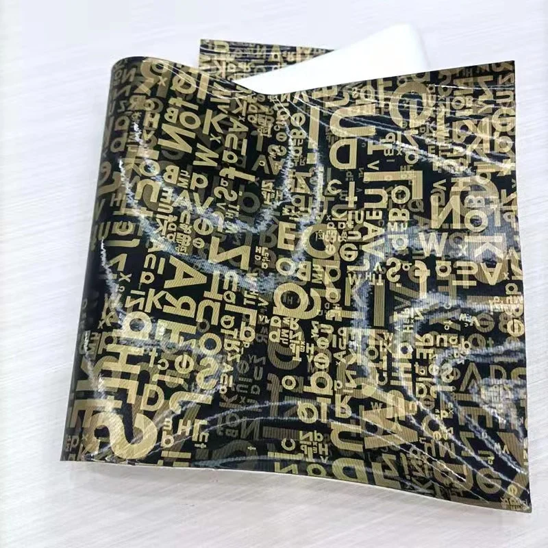 3D Letter Design TPU Surface Faux Synthetic Leather Fabric Roll/Sheet for Making Garment/Bag/Belt/Shoe/Craft