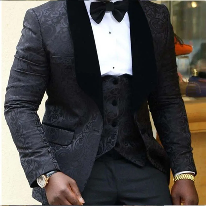 Мужские костюмы YYTS1068, горячая Распродажа, комплект из 3 предметов для выпускного вечера, свадебного костюма для жениха, банкетного делового, официального, изготовленного на заказ обеденного костюма