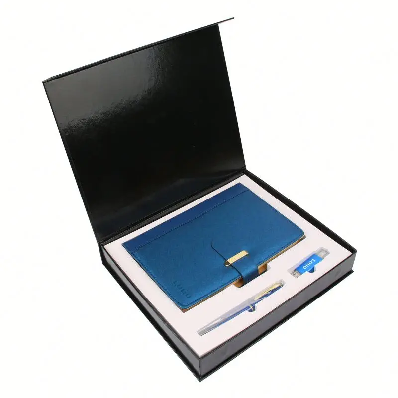 
Деловой набор 3 в 1, подарочный набор для компании, деловые подарки, ручка/блокнот/USB флеш-накопитель, Роскошные офисные канцелярские товары для VIP-клиентов, подарочный набор 