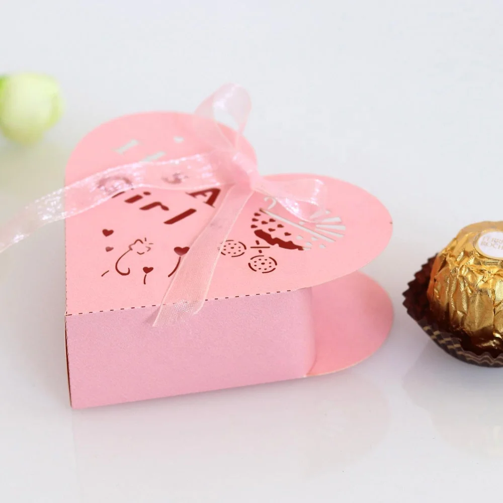 Its A Boy Girl Hollow Boxes Sweet Candy Packaging Box For Baby Baptism Shower Birthday Party Decor Supplies