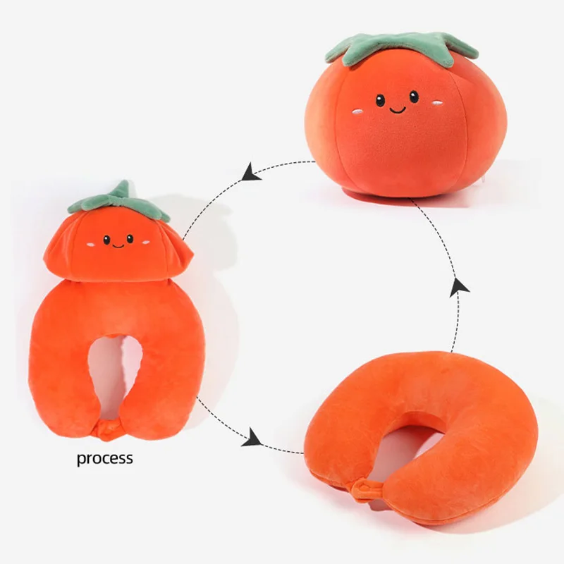 Cartoon Fruit Design 2-in-1 Pillow Perfect for Modern Office Airplane