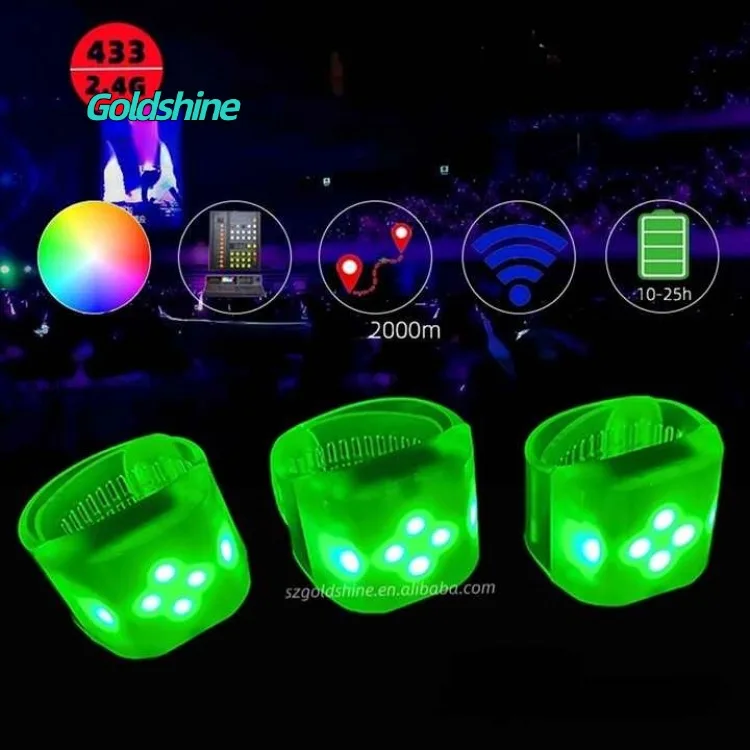 RFID Card DMX Controlled LED Bracelet Bright Wristband for Concerts Sports Events Music Festivals Bar Parties