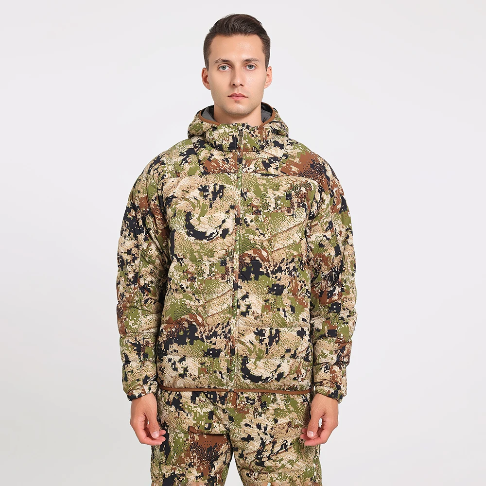 Custom Ambient Hoody Hunting Apparel Gear Wear Outdoor Camo Hoodie Spring Fall Fleece Lining Jacket Hunting Clothes for Men