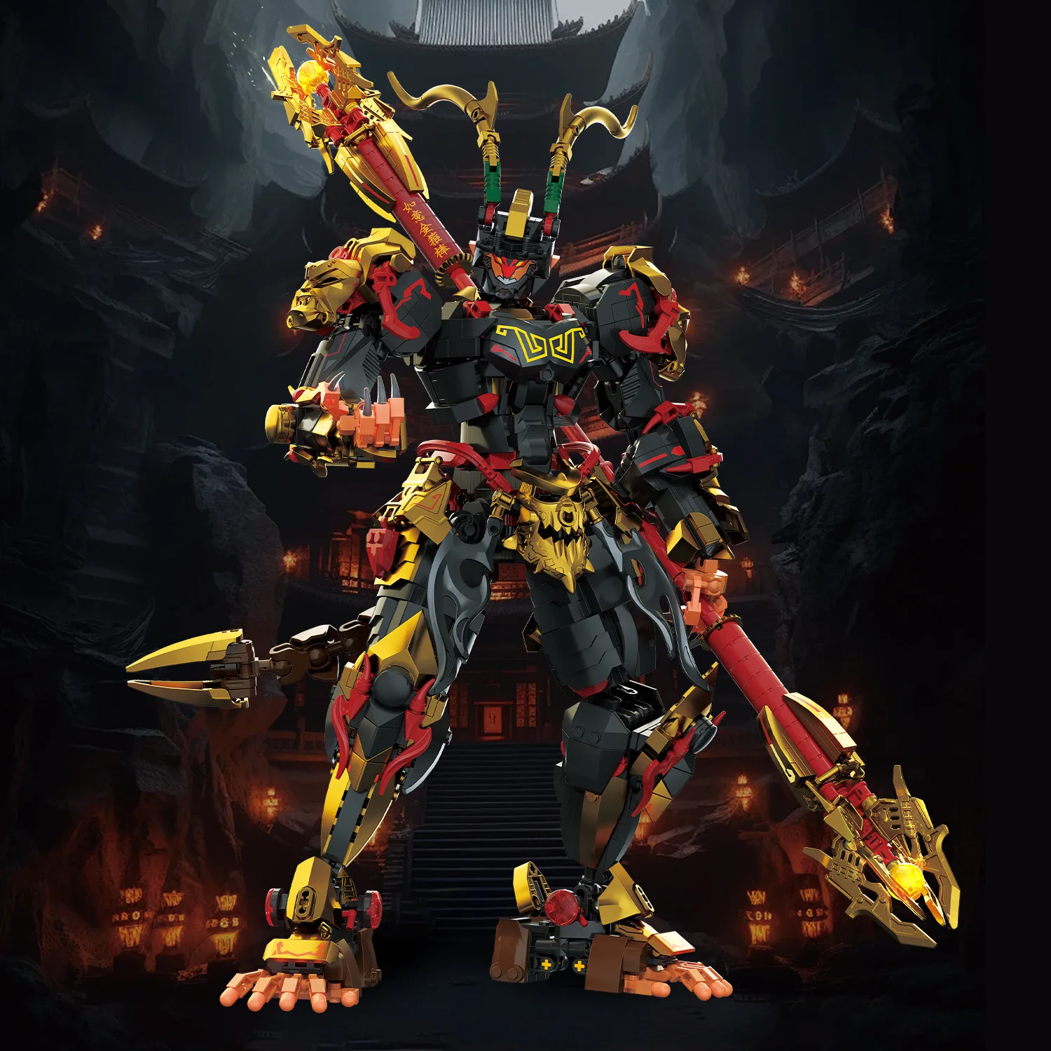 500-110 GZ7127 Ultimate Edition Zhe Gao бренд Wukong строительный блок + черная сборка Wukong, совместимая с 1390 шт., популярная головоломка