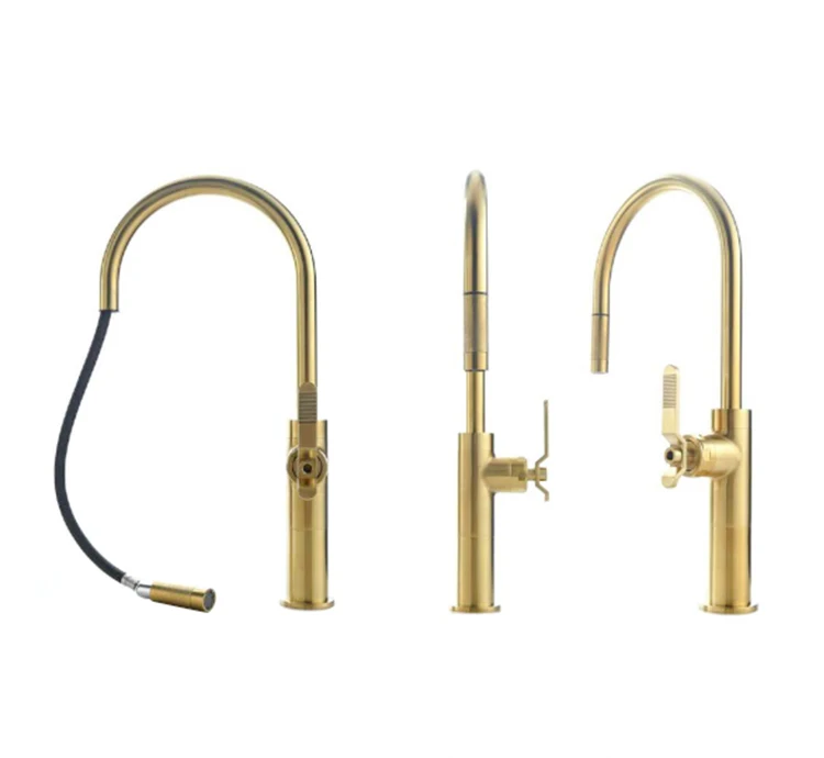 
Modern Bathroom single hole bar sink faucets toilet handle hot cold Kitchen faucet gold tap 