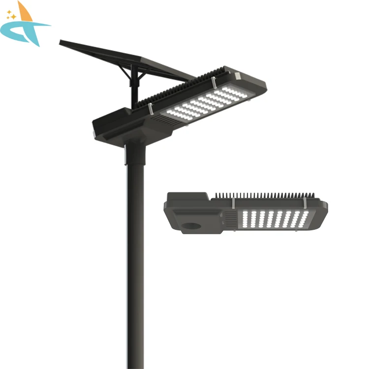 2022 New model competitive price split solar LED street light with 8M conical hot-dip galvanized & powder coated lighting pole