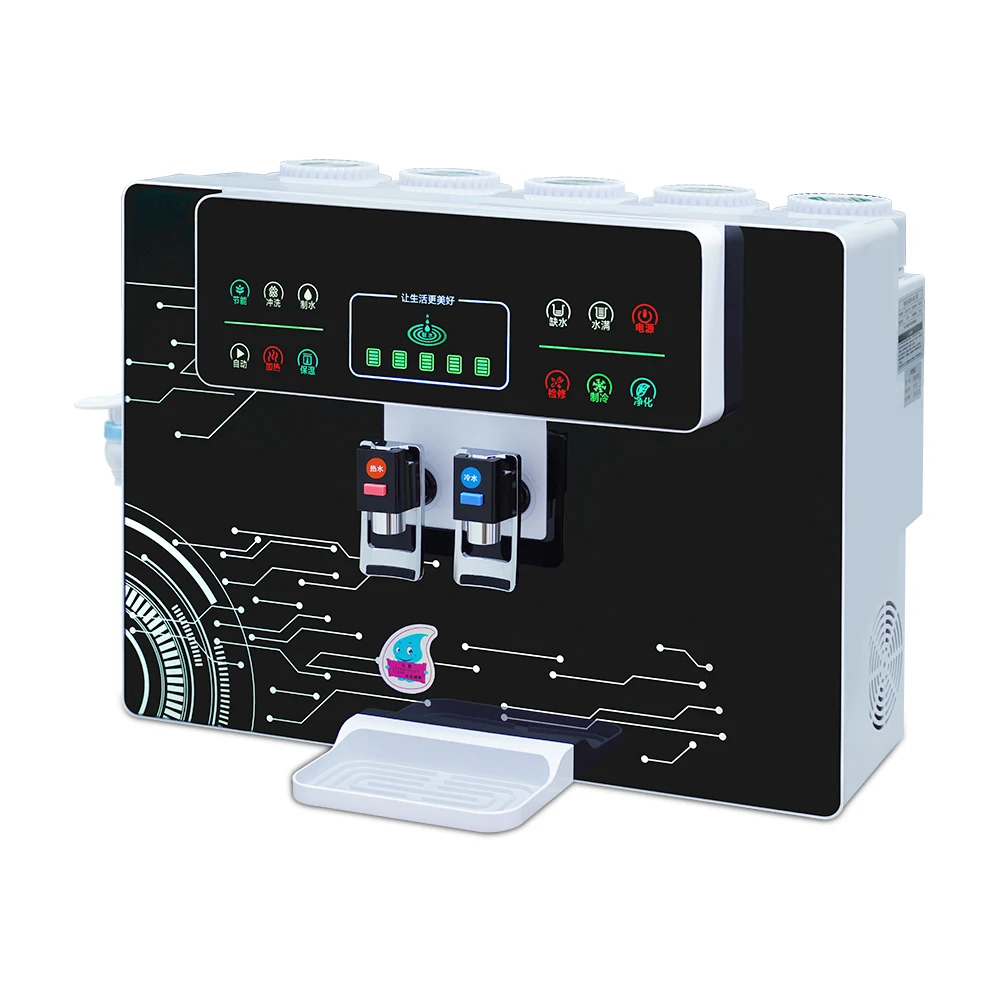 High Quality Hot Cold Water Reverse Osmosis Desktop Water Dispenser Level 5 Filter System Purifier