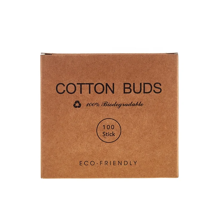 100PCS Eco Friendly double-head bamboo bud ear cleaning cotton swab