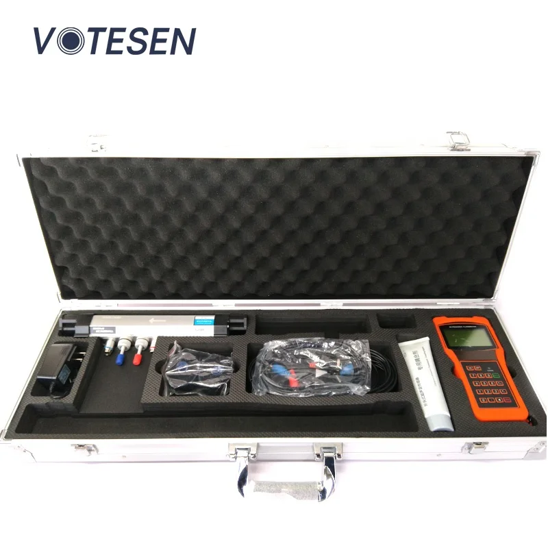 Ultrasonic Flow Meter with plug in ultrasonic insertion sensor,RS485 portable water ultrasonic flow meter