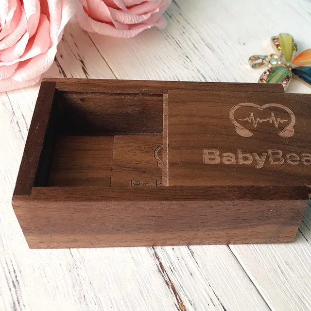 
Cheap Engraving Logo Wood USB Flash Drive Stick 8GB With Gift Box 