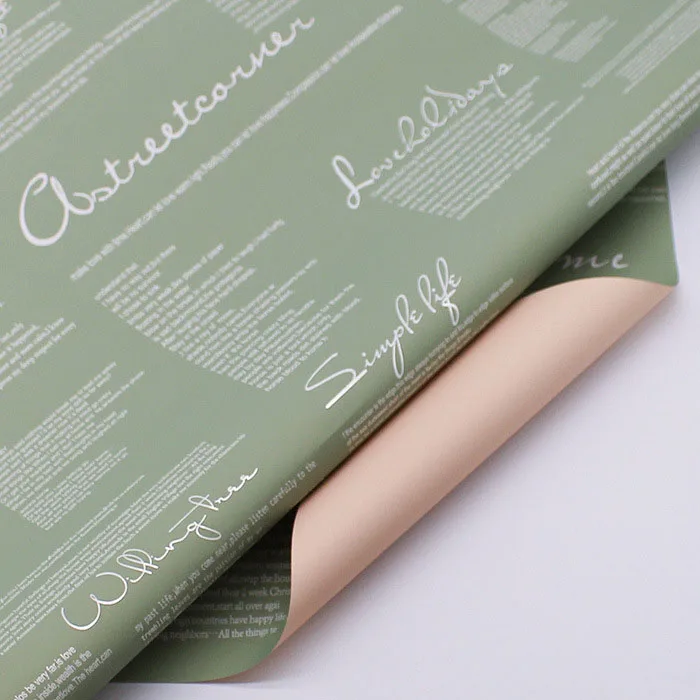 Wholesale White Foil Custom Printed Wedding Birthday Gift Wrapping Paper Flower Wrapping Tissue Paper Roll For Packaging