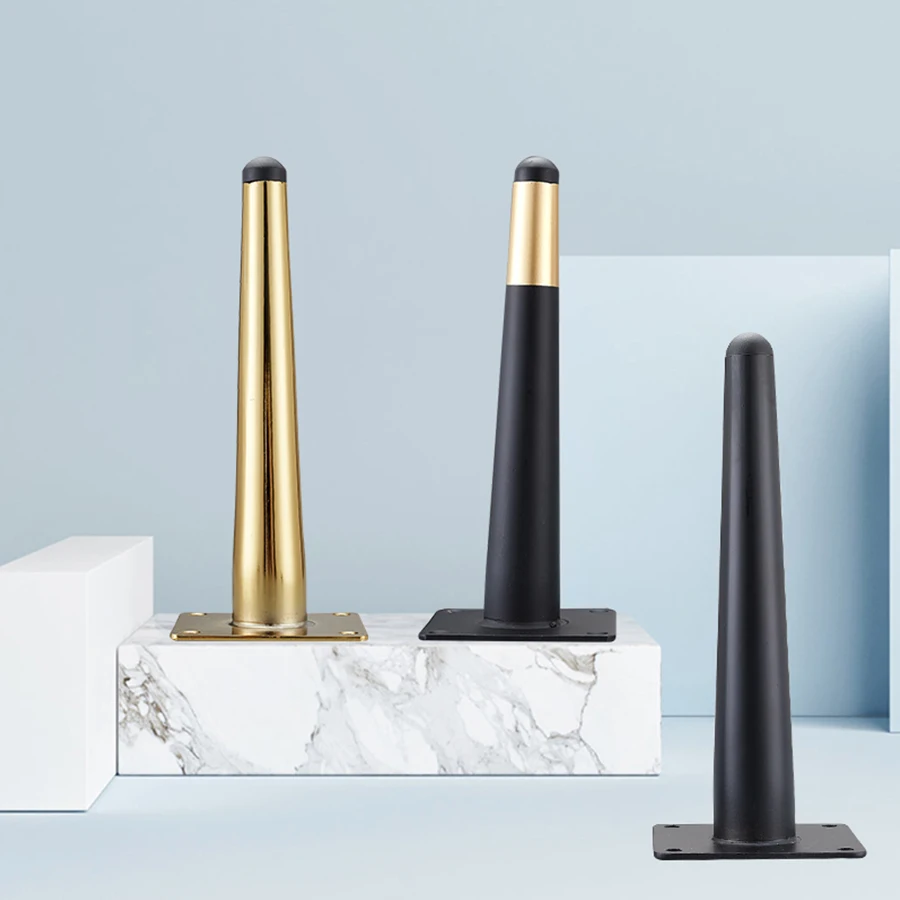 China Factory OEM Sofa Hardware Accessories Chair Component Oblique Cone Steel Bed Legs