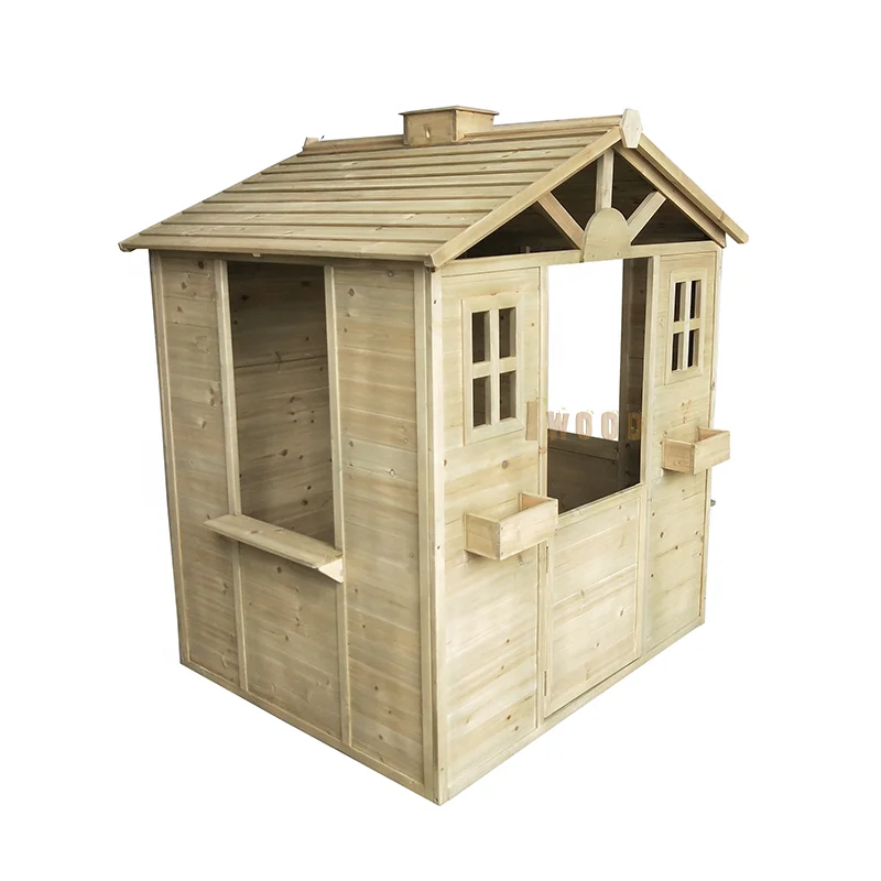 Discovery Sweetwater All Cedar Wooden Playhouse Children wooden playhouse with wide window