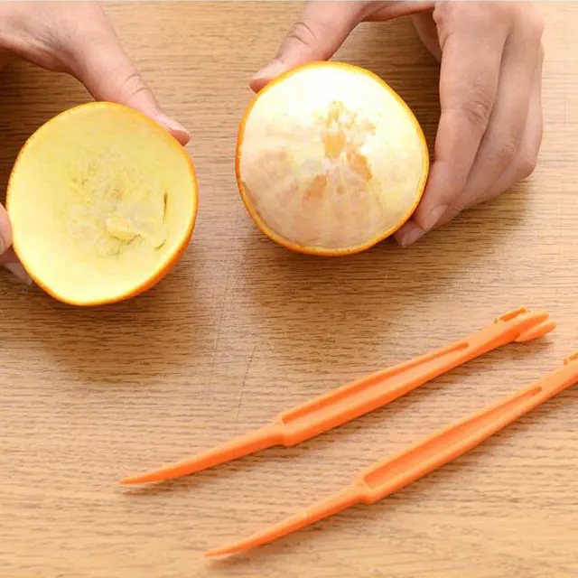 Orange Peelers Plastic Easy Slicer Cutter Orange Citrus Peeler Kitchen Tool