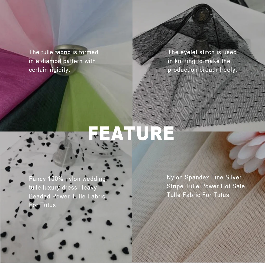 Manufacturer Directly Supply 40D 25g 100% Polyester Tulle Fabric For Baby Playpen Bed And Mattress Composite Clothing