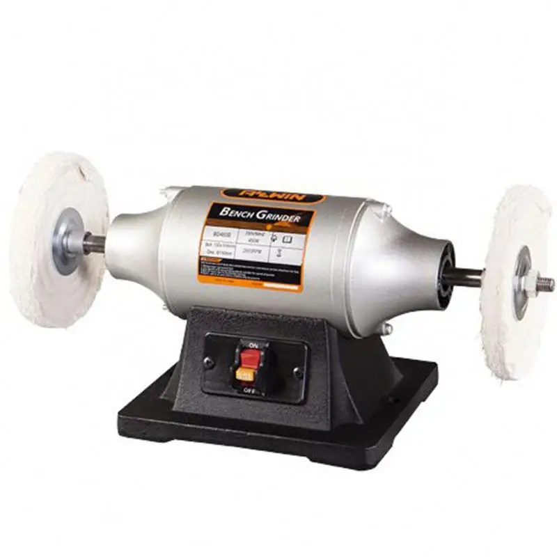 Allwin 370w powerful motor long shaft distance electric benchtop polisher heavy duty buffing machines