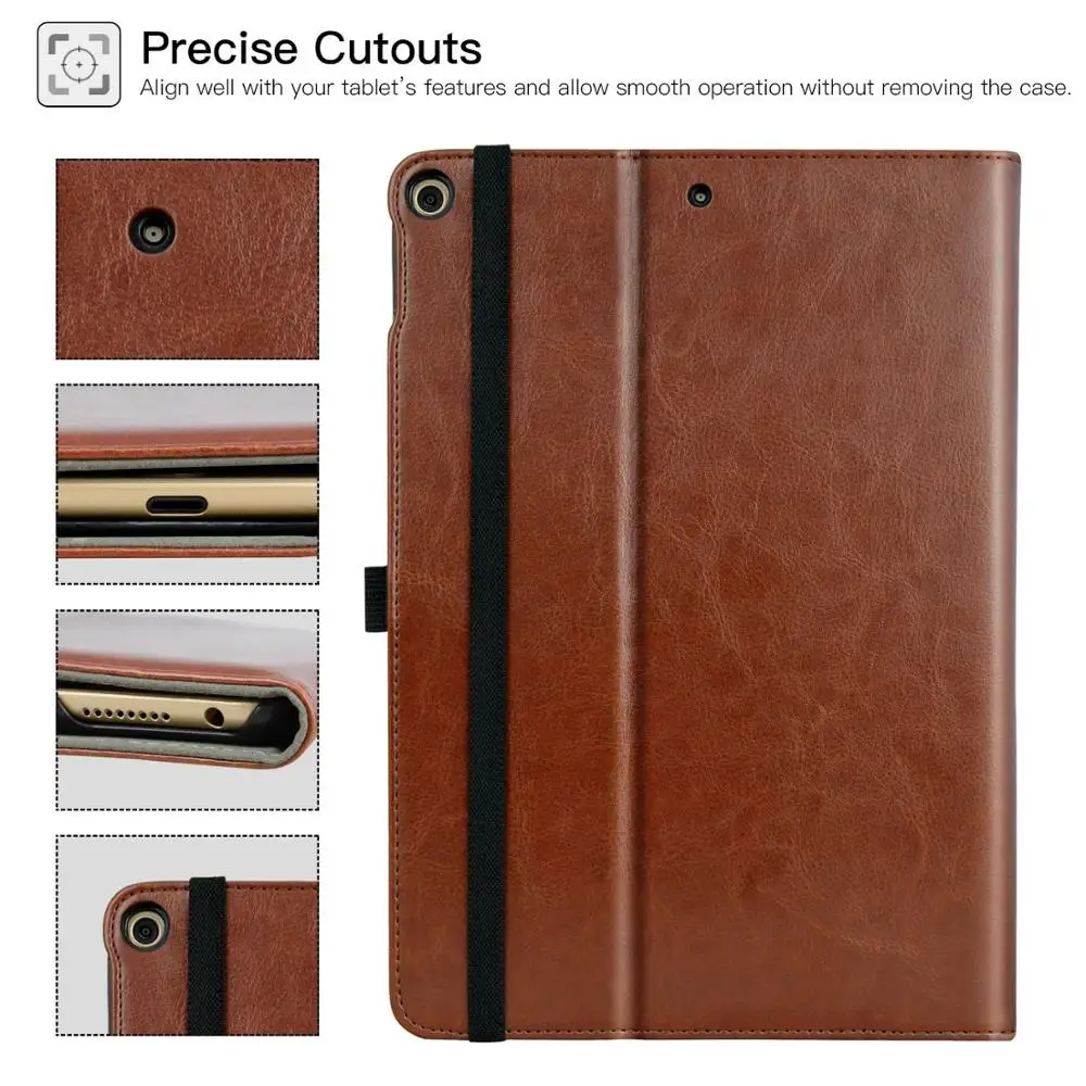 Premium PU Leather Flip Folio Wallet Case with Card Slot, Stand Holder, Magnetic Closure for iPad Pro 12.9 Inch 2015/2017 Tablet