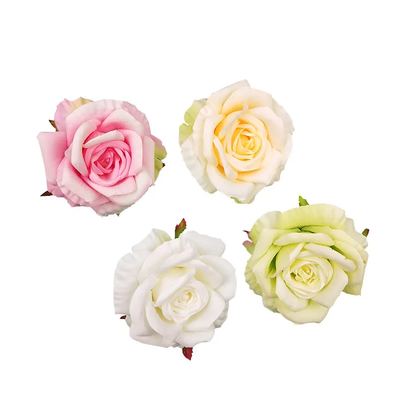 Artificial flower rose head petal rose bouquet for wedding decoration pink rose