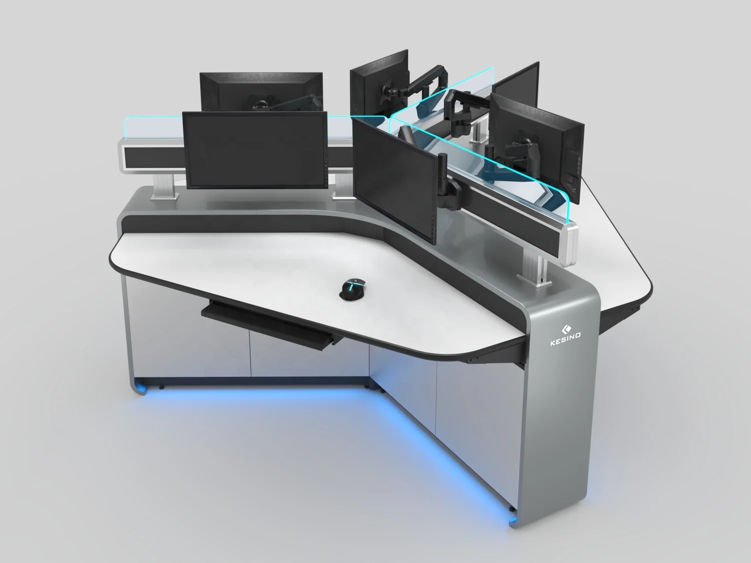 kesino direct sale modular ergonomic console table supplier multi-person wiring management operator workstation console