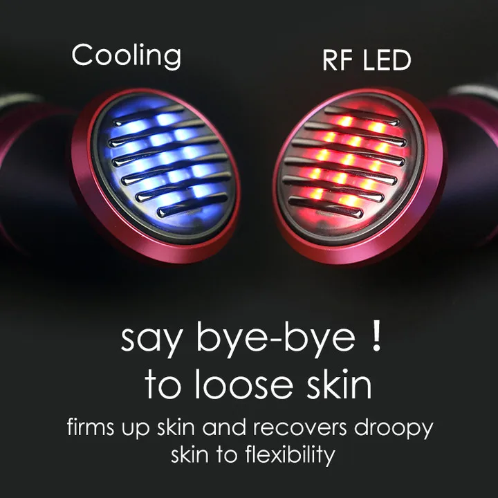 Wholesale Electric Household Beauty Massager for Face and Neck Lifting Hot & Cold Rf Ems Led Beauty Device how to massage face