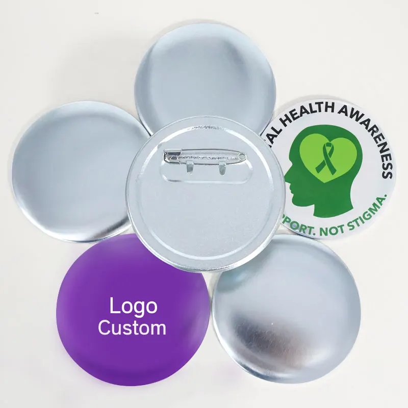 Reasonable Price Round 38mm 48mm Blank Raw Metal Safety Pin Button Badge Materials