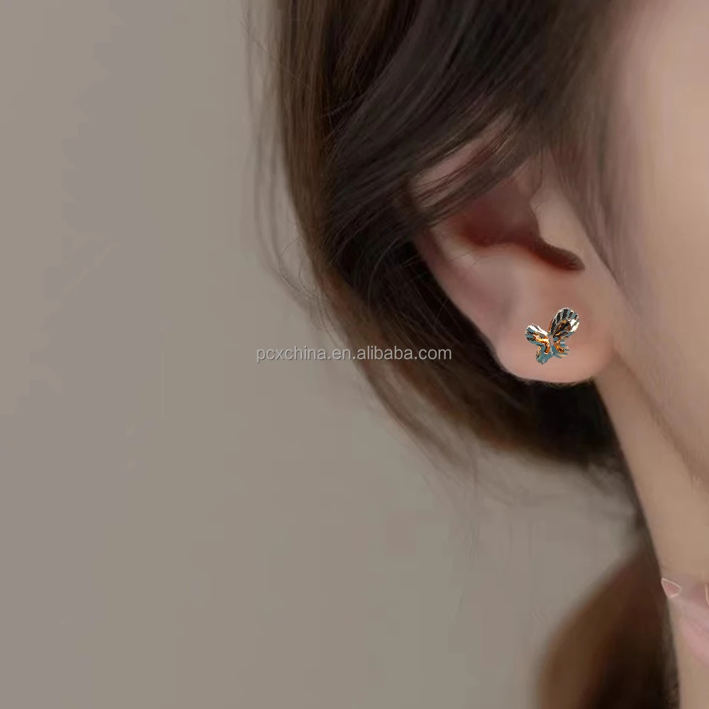 PCX Jewelry 18k Gold Jewelry Butterfly Hoop Earrings 14k 10k Set Stud Drop Earrings Custom logo Trendy Cute Cartoon for Gir