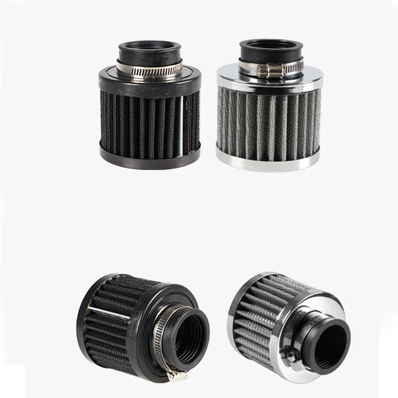 Universal Aluminum 750ml Oil Catch Can With Air Filter Tank 2-Port Baffled Reservoir with Drain Valve AN10 Filter Oil Catch Can