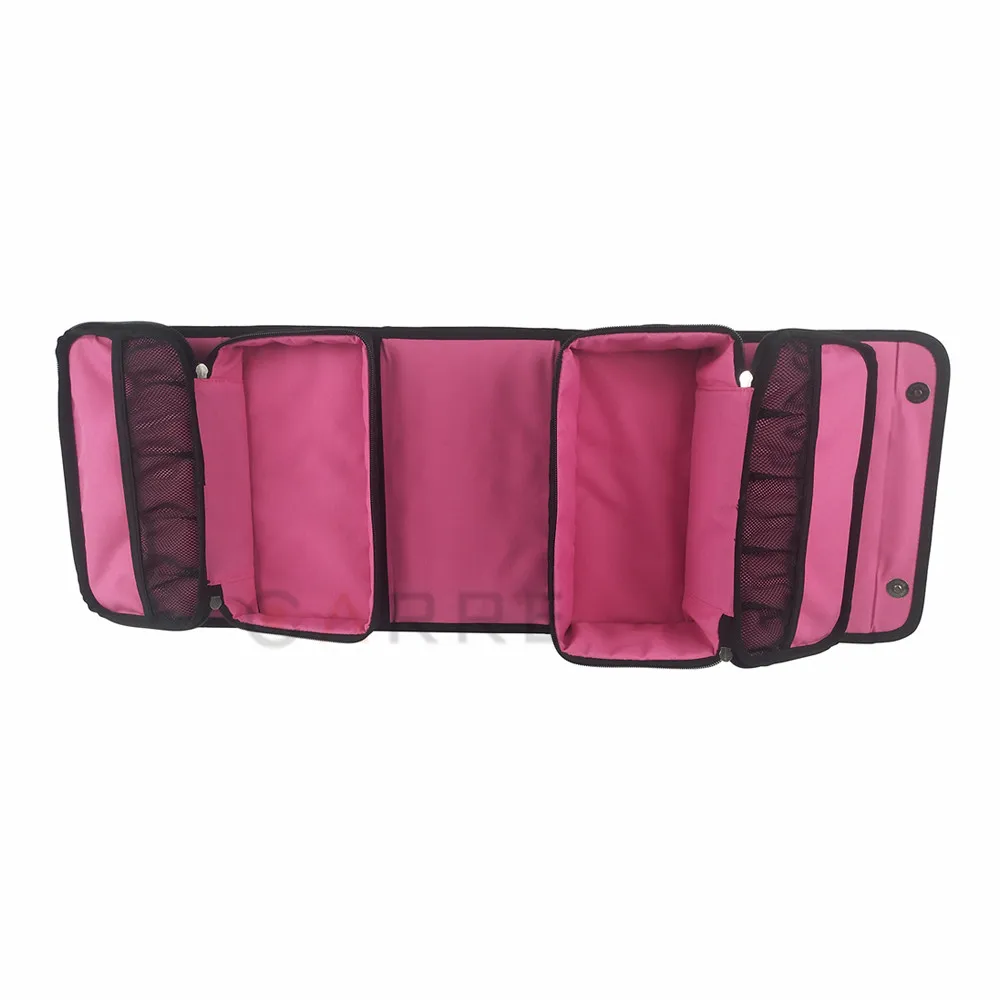 Factory Custom Black Quilted Foldable Nail Polish Travel Bag for Manicurist