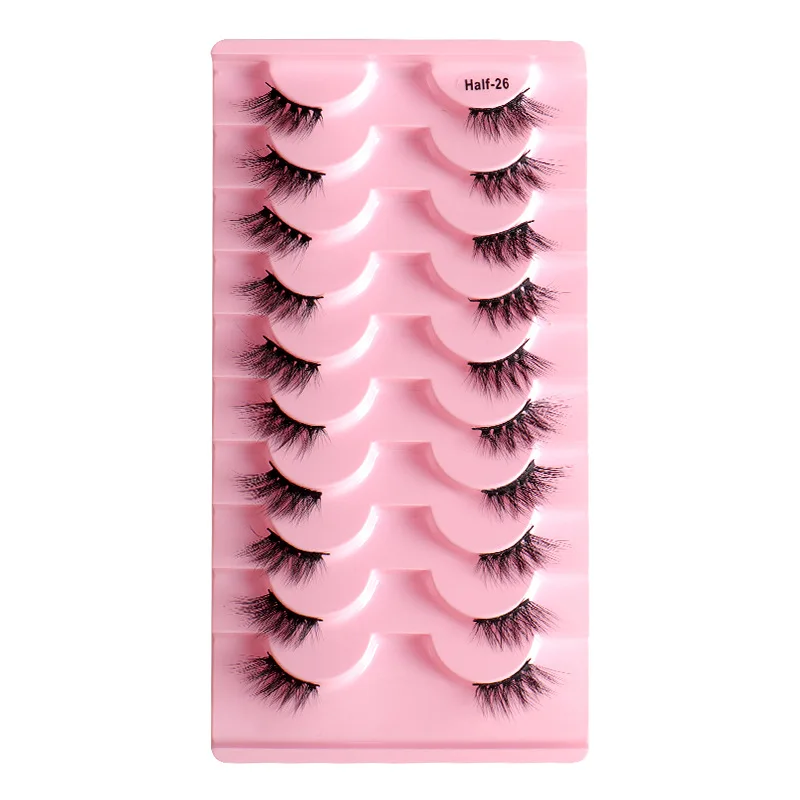 Vegan 100% Handmade Natural Artificial Plant Fiber False Lashes Faux Full Strip Eyelashes
