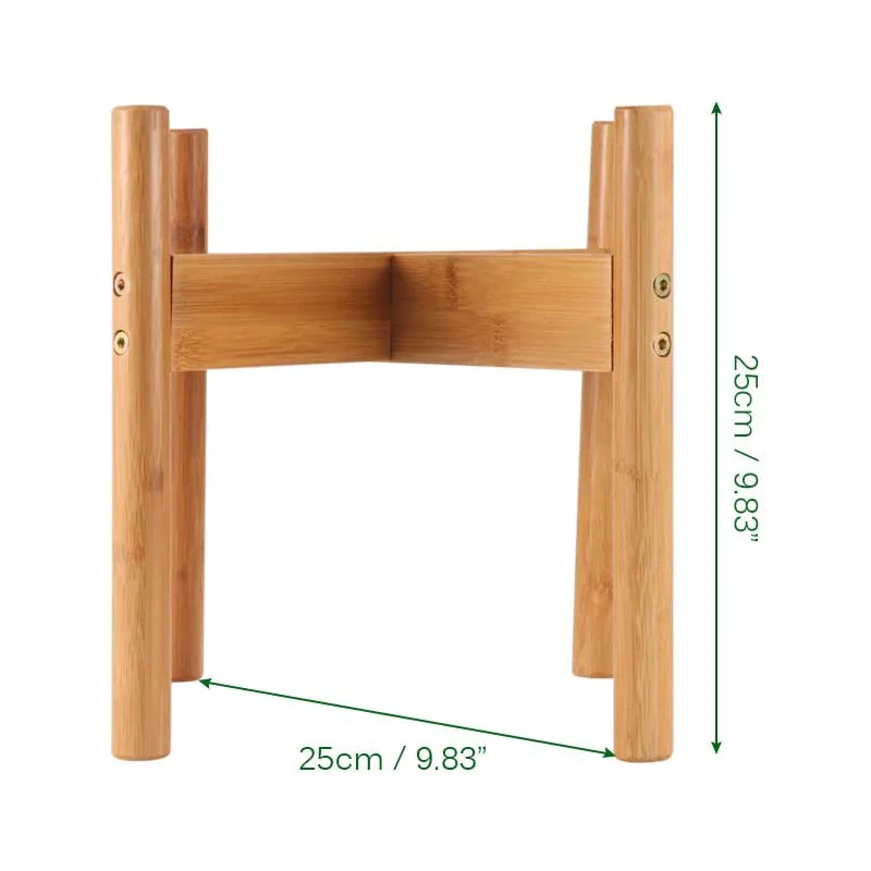 Customizable extension-type Storage Shelves Pot Stand Display Rack Natural Bamboo Wooden Flower Plant Stand for Balcony Indoor O