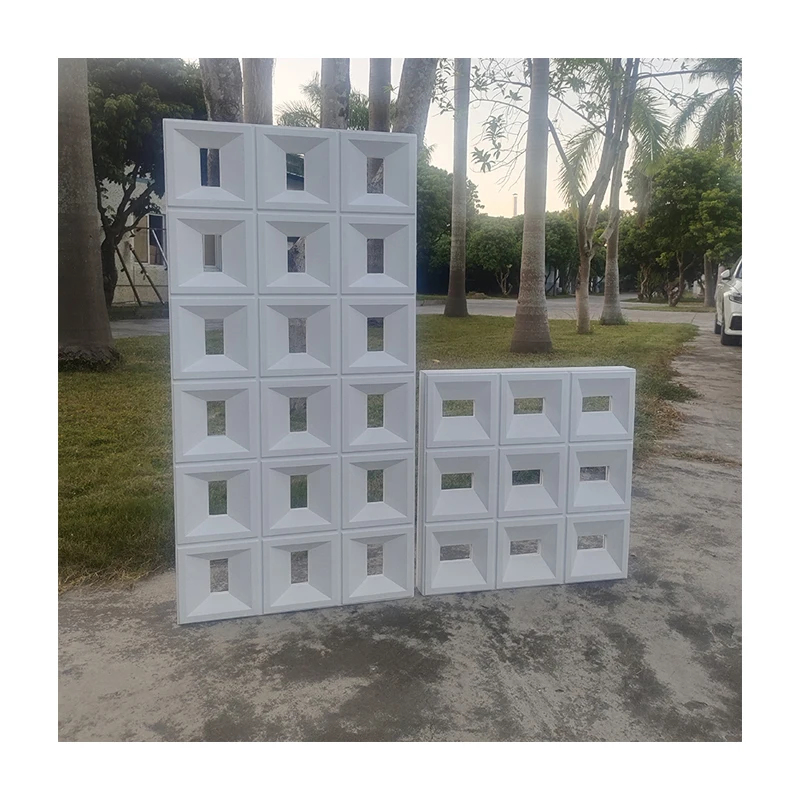 Light weight PU Cement component Single and double face polyurethane Hollow brick background wall decor Easy to install