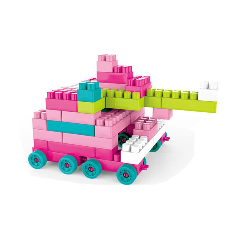 Wholesale 80pcs Diy Play Set Building Blocks Diy Educational Model Toy for Kids Cars Unisex Plastic Bricks Colorful DIY Assembly