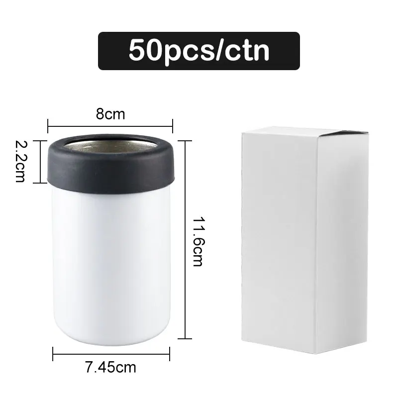 Wholesale stainless steel double wall sublimation tumblers 12oz sublimation blanks can cooler